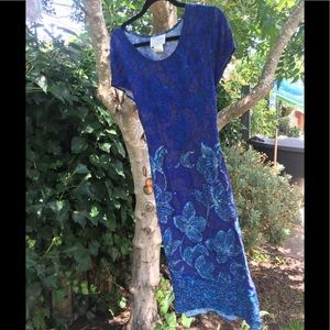 Vintage light floral maxi dress